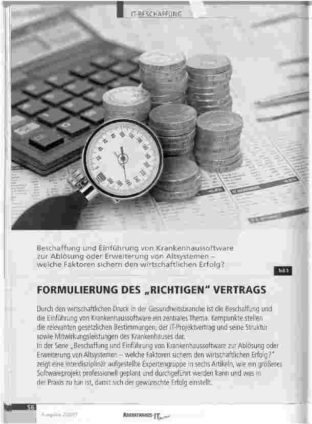 Vorschauseite 1: FORMULIERUNG DES RICHTIGEN VERTRAGS