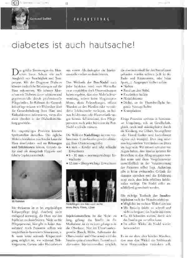 Vorschauseite 1: Diabetes ist auch Hautsache!