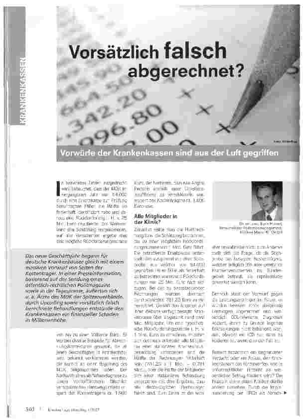 Vorschauseite 1: Vorsätzlich falsch abgerechnet?