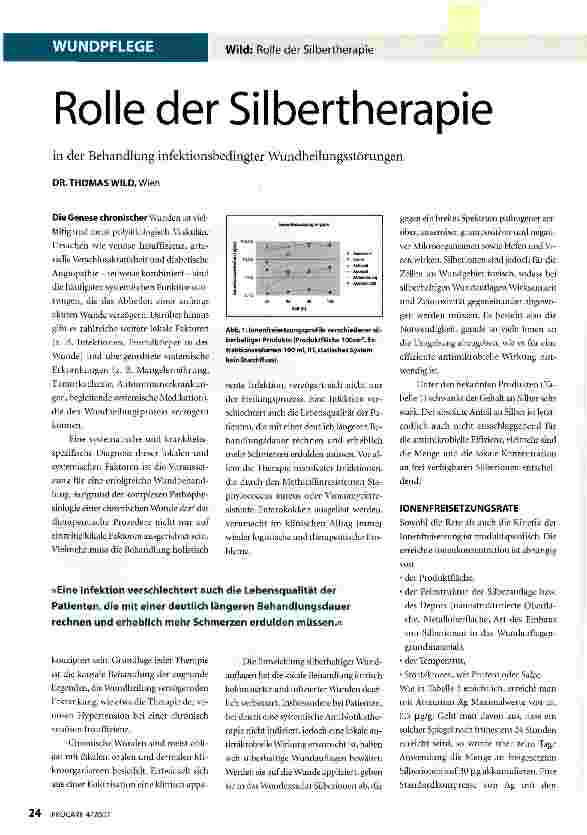 Vorschauseite 1: Rolle der Silbertherapie