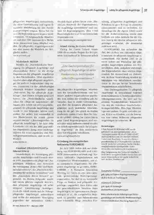 Vorschauseite 3: Netzwerke für pflegende Angehörige