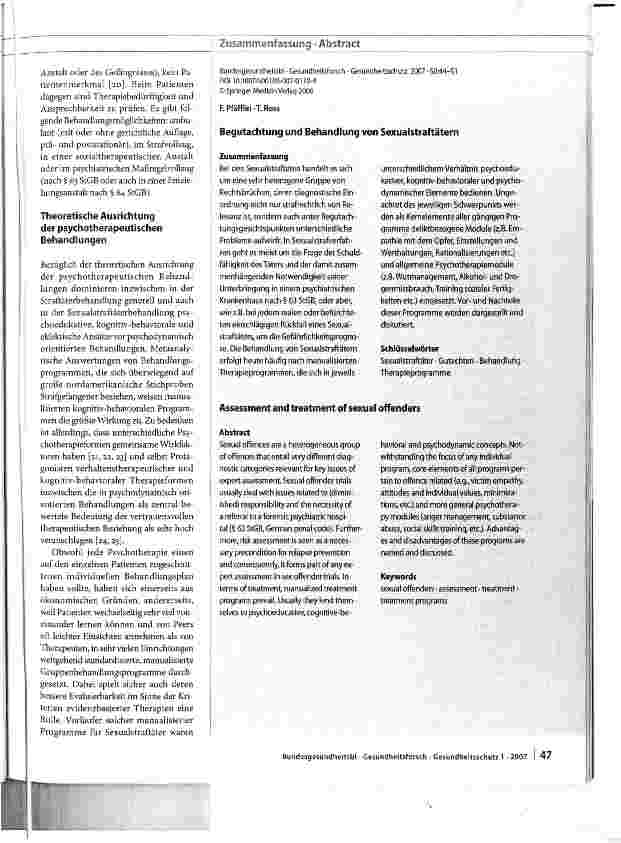 Vorschauseite 4: Begutachtung und Behandlung von Sexualstraftätern