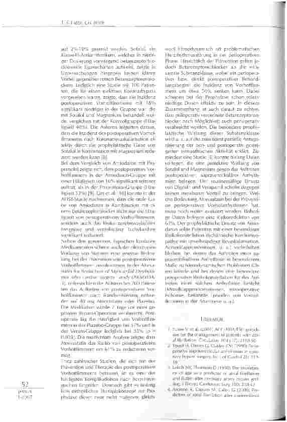 Vorschauseite 2: PERIOPERATIVES VORHOFFLIMMERN: PROPHYLAXE UND PRÄVENTION