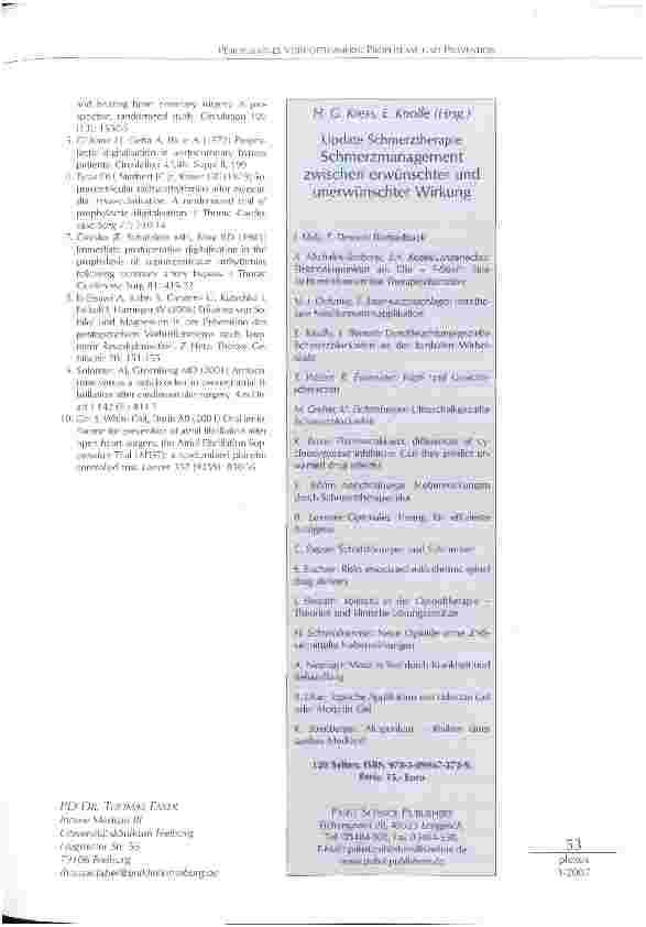Vorschauseite 3: PERIOPERATIVES VORHOFFLIMMERN: PROPHYLAXE UND PRÄVENTION