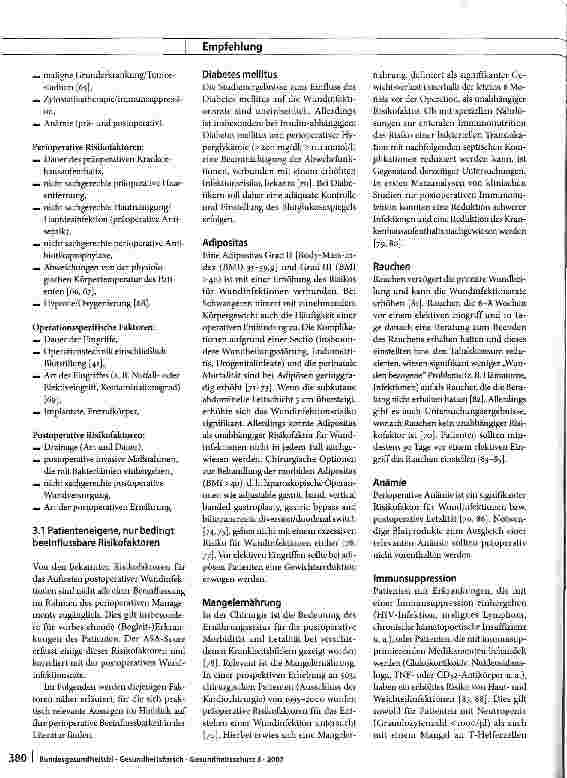 Vorschauseite 4: Prävention postoperativer Infektionen im Operationsgebiet