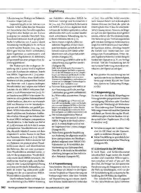 Vorschauseite 6: Prävention postoperativer Infektionen im Operationsgebiet