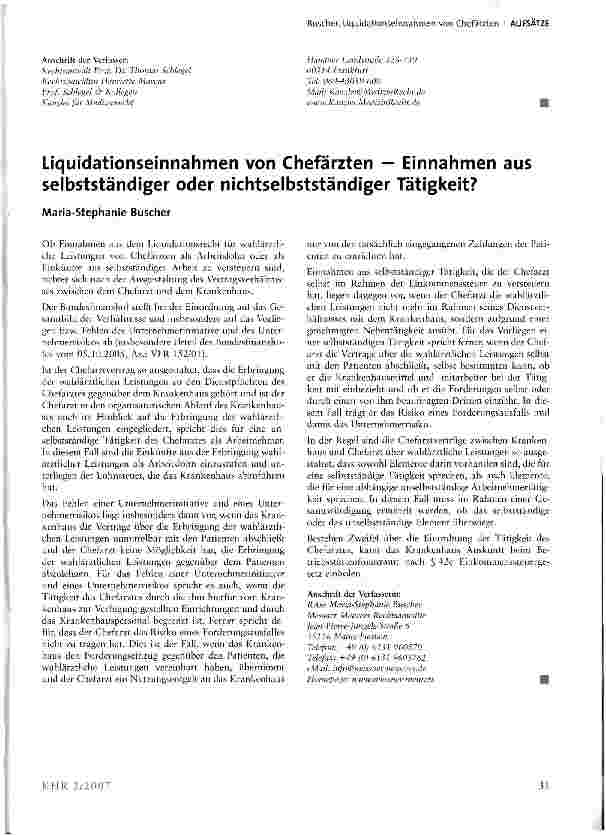 Vorschauseite 3: Teilzulassung - die Chancen nutzen