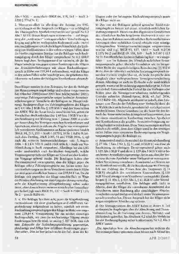 Vorschauseite 2: Ausschlussfrist für Rechnungsstellung als unverhältnismäßige Einschränkung des Rechts der Apotheker auf Vergütung ihrer Leistungen