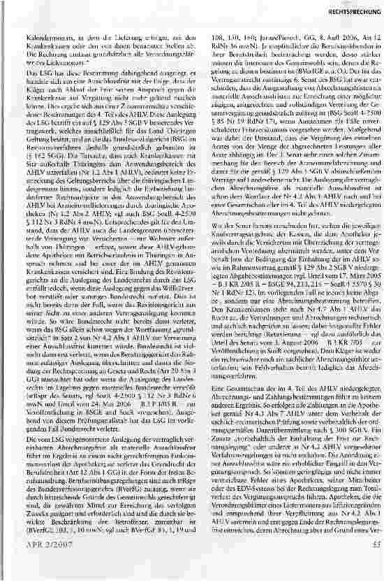 Vorschauseite 3: Ausschlussfrist für Rechnungsstellung als unverhältnismäßige Einschränkung des Rechts der Apotheker auf Vergütung ihrer Leistungen