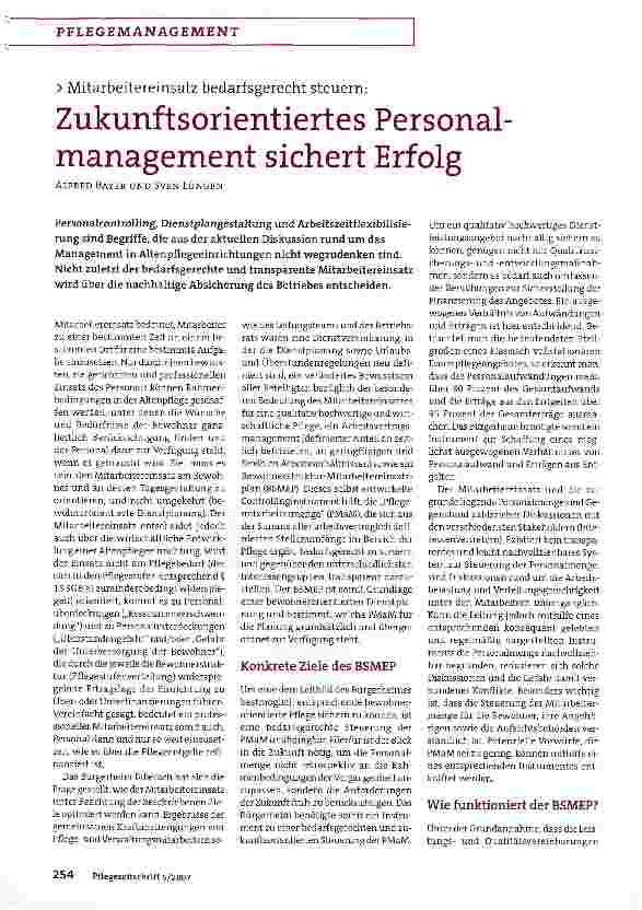 Vorschauseite 1: Mitarbeitereinsatz bedarfsgerecht steuern:Zukunftsorientiertes Personalmanagement sichert Erfolg