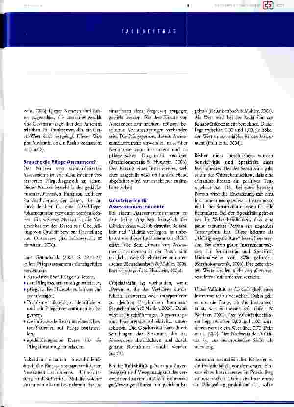 Vorschauseite 2: Assessment für die Pflege?
