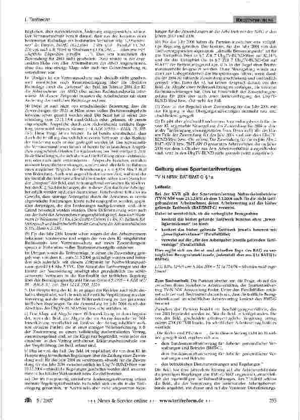 Vorschauseite 6: Vorvertrag zum Tarifvertrag - Verurteilung zum Abschluss eines Tarifvertrages - Rückwirkung eines Tarifvertrages