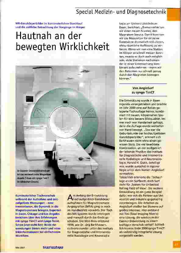 Vorschauseite 1: Hautnah an der bewegten Wirklichkeit