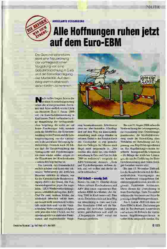 Vorschauseite 1: Alle Hoffnungen ruhen jetzt auf dem Euro-EBM
