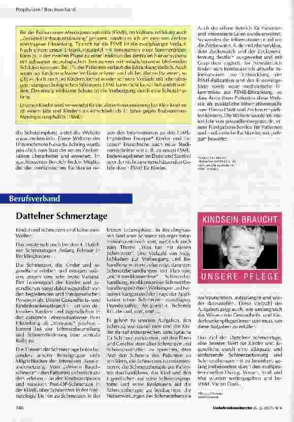 Vorschauseite 2: Impfung mit Encepur® Kinder nach Schnellschema bietet stabilen und langen Schutz vor Frühsommer-Meningoenzephalitis