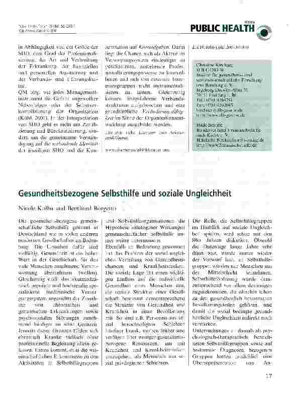 Vorschauseite 3: Qualität und Qualitätsmanagement in Selbsthilfeorganisationen aus Sicht der Beteiligten