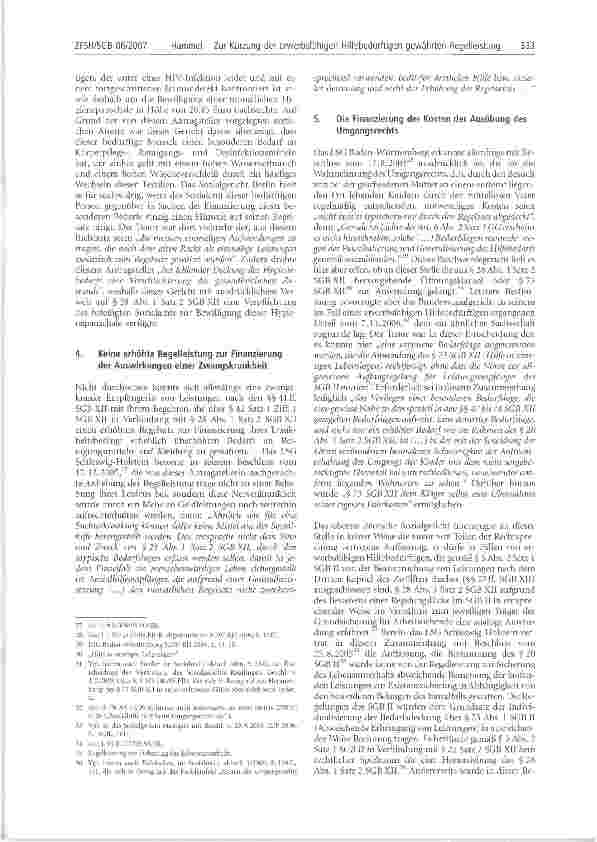Vorschauseite 3: Zur Kürzung der erwerbsfähigen Hilfebedürftigen gewährten Regelleistung aus Anlass eines kurzzeitigen Krankenhausaufenthalts
