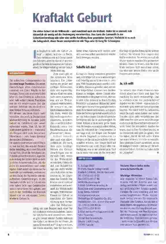 Vorschauseite 1: Kraftakt Geburt