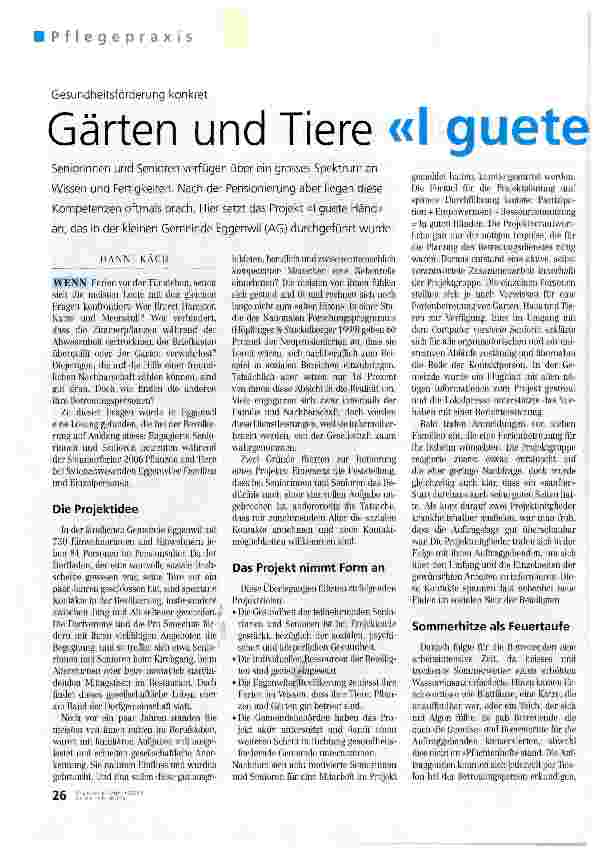 Vorschauseite 1: Gärten und Tiere I guete Hand