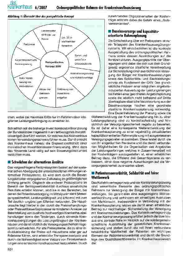 Vorschauseite 2: Ordnungspolitischer Rahmen der Krankenhausfinanzierung