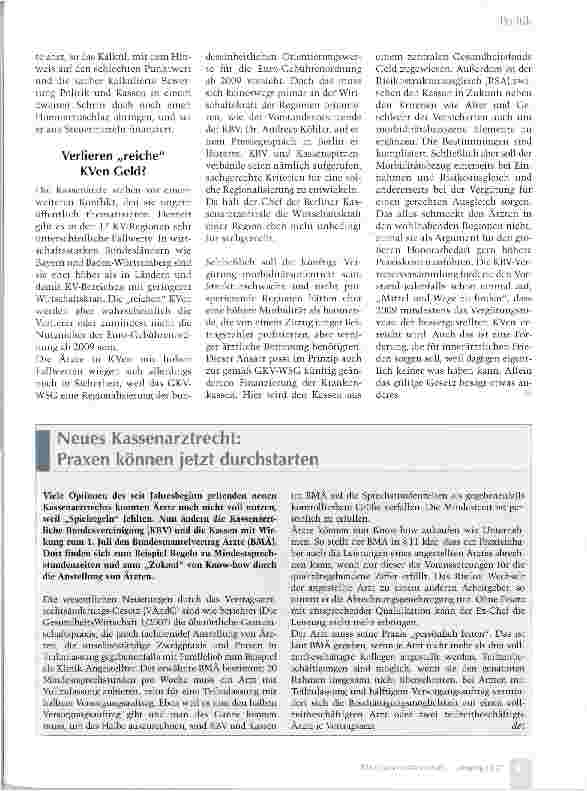 Vorschauseite 3: Der Arzt, das Honorar und der Verteilungskampf
