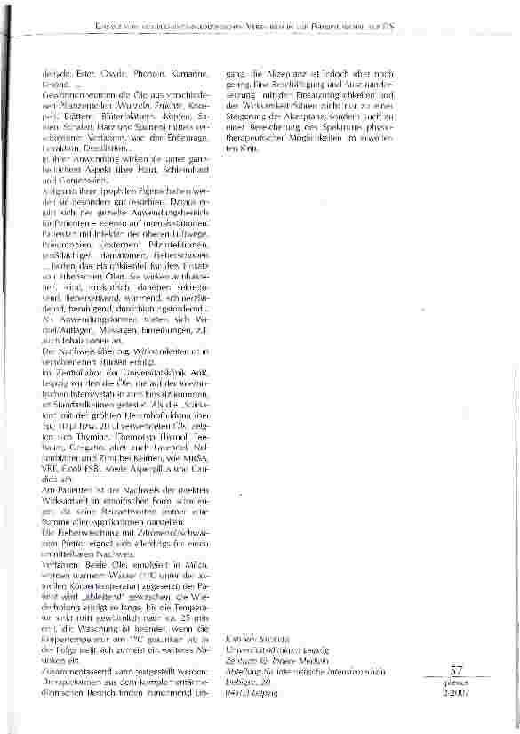 Vorschauseite 2: Einsatz von Komplementärmedizinischen Verfahren in der Physiotherapie auf der ITS