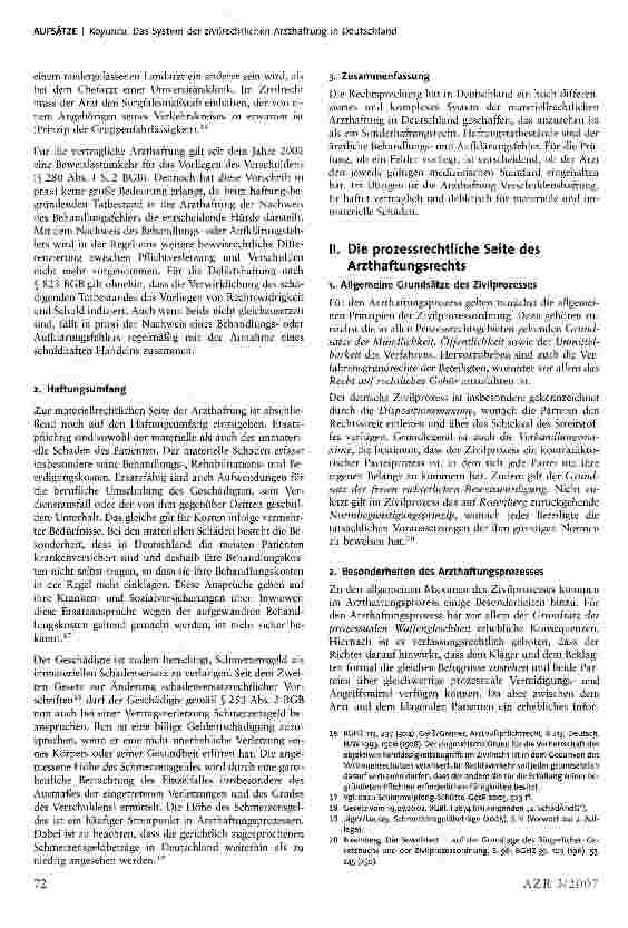 Vorschauseite 4: Das System der zivilrechtlichen Arzthaftung in Deutschland