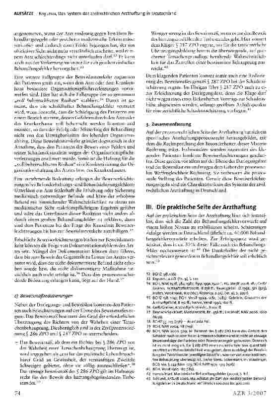 Vorschauseite 6: Das System der zivilrechtlichen Arzthaftung in Deutschland
