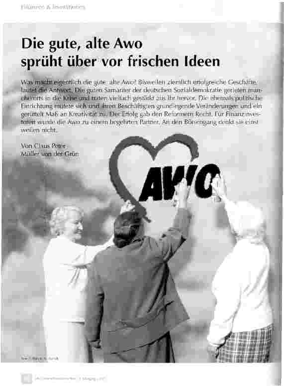 Vorschauseite 1: Die gute, alte Awo sprüht über vor frischen Ideen