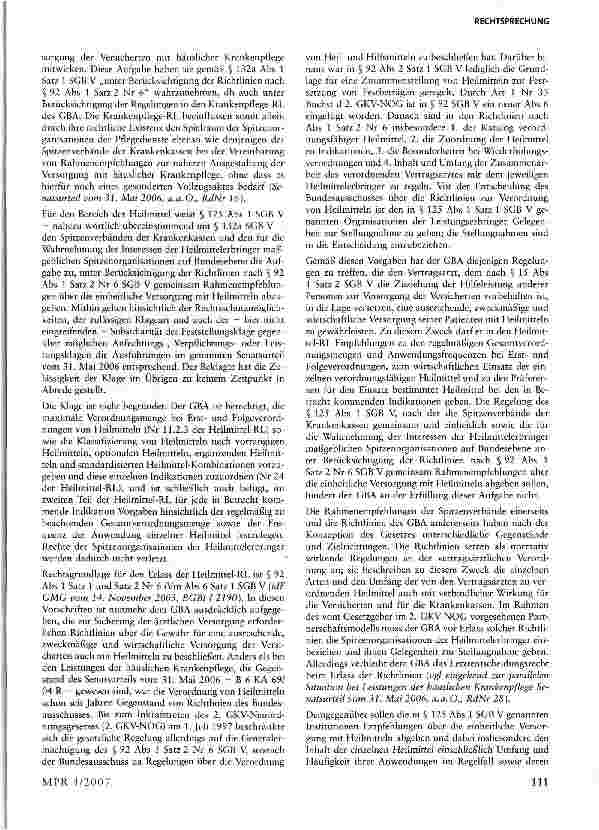 Vorschauseite 2: Empfehlungen in Heilmittel-Richtlinien