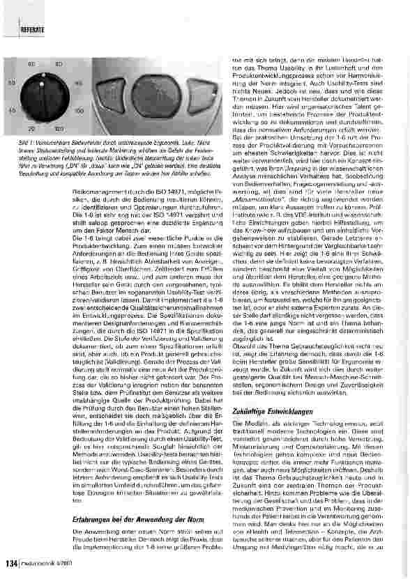 Vorschauseite 2: Ergonomie in der Medizintechnik