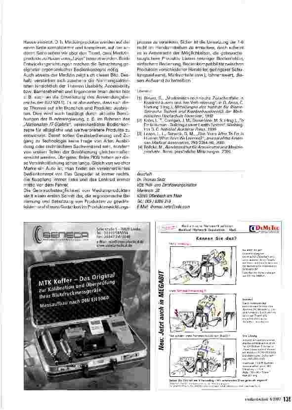 Vorschauseite 3: Ergonomie in der Medizintechnik