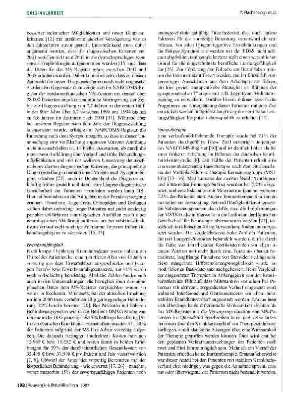 Vorschauseite 6: MS-Register in Deutschland: Abschließende Ergebnisse der Pilotphase
