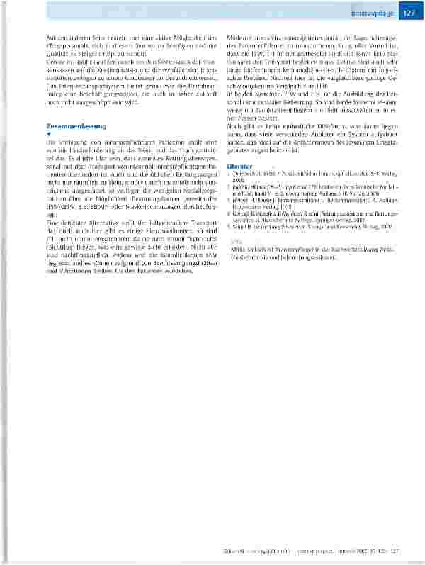Vorschauseite 6: Interhospitaltransfer - Intensivtransport