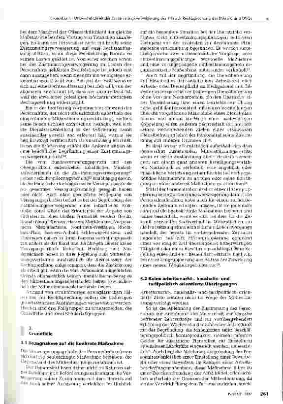 Vorschauseite 3: Die Unbeachtlichkeit der Zustimmungsverweigerung des Personalrats nach der Rechtsprechung des Bundesverwaltungsgerichts und der Obergerichte (ohne Berücksichtigung der gesetzlich…