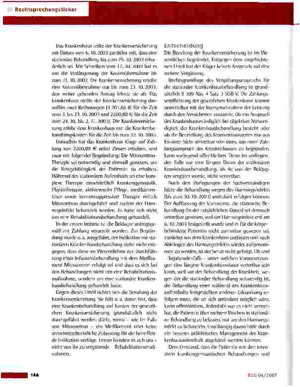 Vorschauseite 2: Verlängerung der Krankenhausbehandlungsbedürftigkeit aufgrund anderer Erkrankungen
