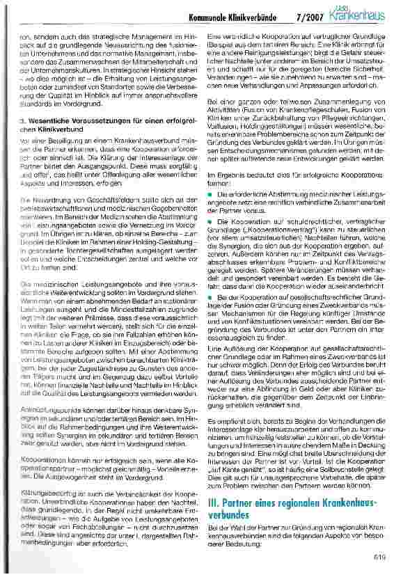 Vorschauseite 3: Kommunale Klinikverbünde in Baden-Württemberg als Alternative zur materiellen Privatisierung