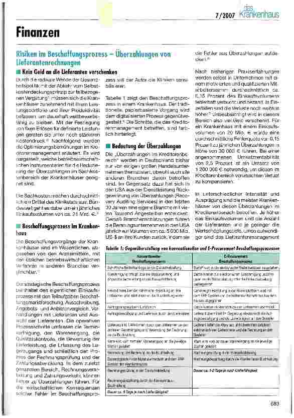 Vorschauseite 1: Risiken im Beschaffungsprozess - Überzahlungen von Lieferantenrechnungen