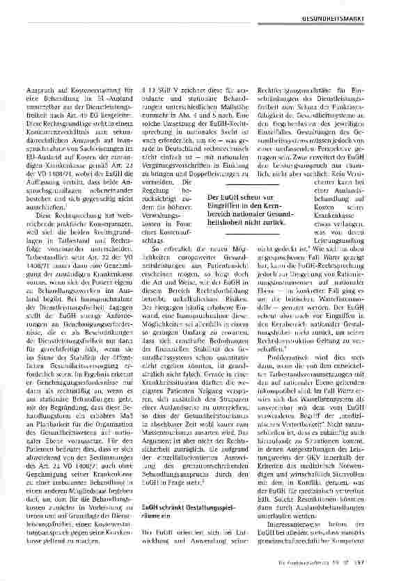 Vorschauseite 2: Gesundheitsmarkt Europa - Chancen und Risiken für das deutsche Gesundheitswesen