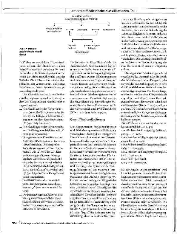 Vorschauseite 3: Die Internationale Klassifikation der Funktions fähigkeit, Behinderung und Gesundheit (ICF)