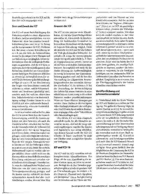 Vorschauseite 4: Die Internationale Klassifikation der Funktions fähigkeit, Behinderung und Gesundheit (ICF)