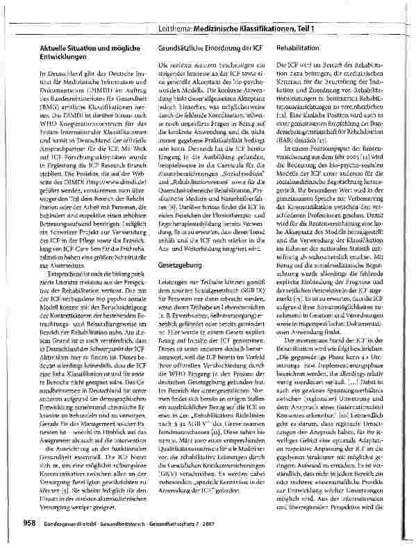 Vorschauseite 5: Die Internationale Klassifikation der Funktions fähigkeit, Behinderung und Gesundheit (ICF)