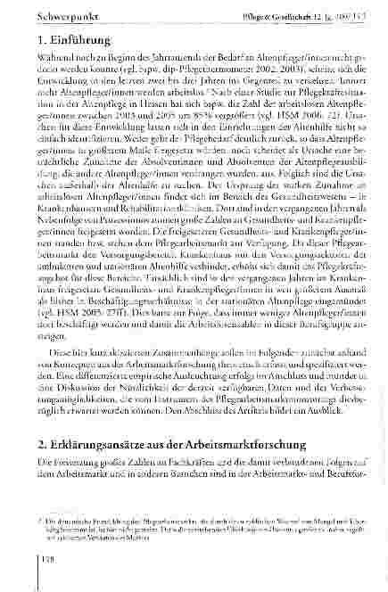 Vorschauseite 2: Nebenwirkungen von Innovationen auf dem Pflegearbeitsmarkt: