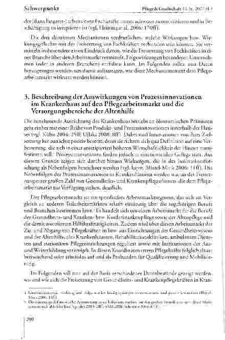 Vorschauseite 4: Nebenwirkungen von Innovationen auf dem Pflegearbeitsmarkt: