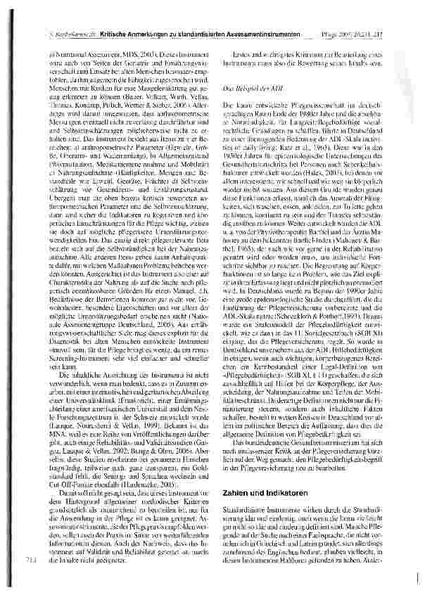 Vorschauseite 3: Einige kritische Anmerkungen zu standardisierten Assessment-instrumenten in der Pflege