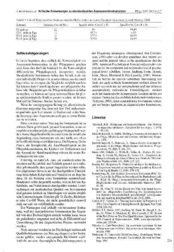 Vorschauseite 6: Einige kritische Anmerkungen zu standardisierten Assessment-instrumenten in der Pflege
