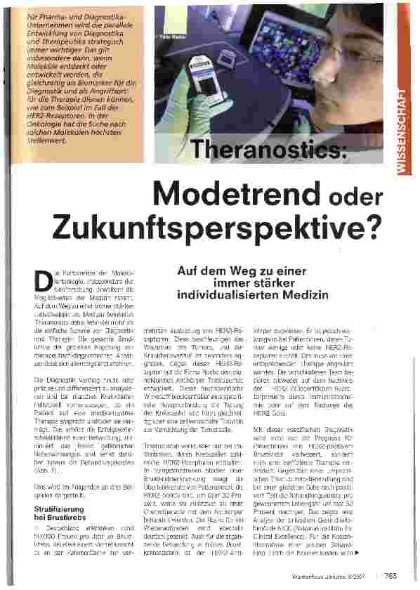 Vorschauseite 1: Theranostics: Modetrend oder Zukunftsperspektive?