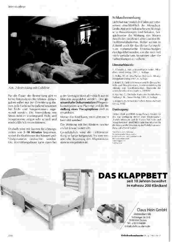 Vorschauseite 4: Vom praktischen Umgang mit Farblicht in der neonatologischen Intensivpflege