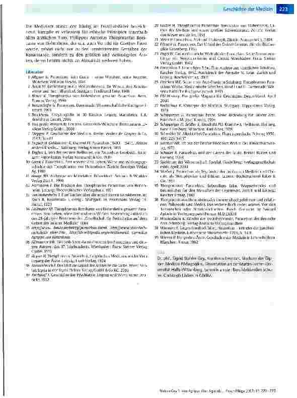 Vorschauseite 4: Von Agrippa über Agricola und Eisenbarth zu Paracelsus