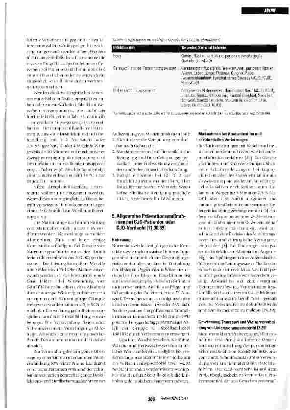 Vorschauseite 3: Prophylaxe der Creutzfeldt-Jakob-Erkrankung in Krankenhaus und Praxis